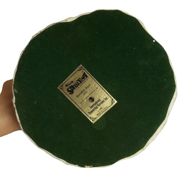 Vintage 1995 Santa's Town at the North Pole Reindeer Barn ST02 Christmas Decor - Picture 8 of 9